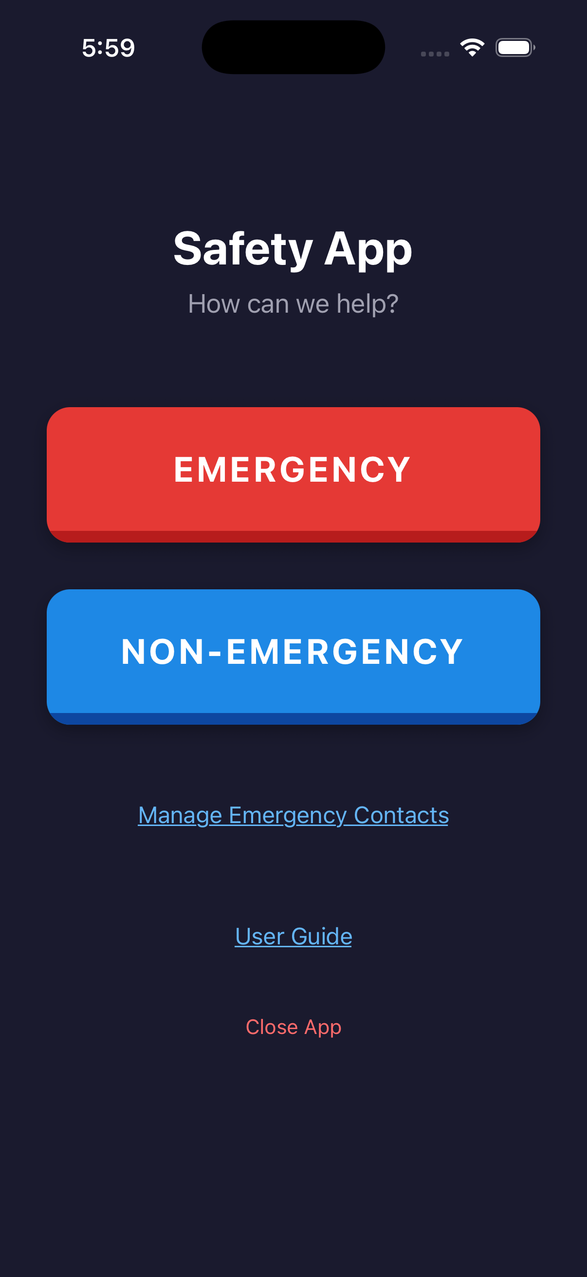 Live tracking map after alert is triggered